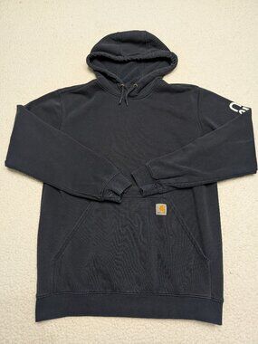 Carhartt Loose Fit Hoodie Medium Gray Workwear Sweatshirt